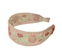 Embroidered Hair Band Floral Pattern Wide Stretchable Band Breathable Fabric Hair Styling Accessory For Women Breathable Hairband For Women