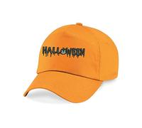 Embroidered Halloween Original 5-Panel Baseball Cap, Pumpkin Trick Or Treat Happy Halloween Unisex Hat (Orange)
