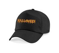 Embroidered Halloween Original 5-Panel Baseball Cap, Pumpkin Trick Or Treat Happy Halloween Unisex Hat (Black)