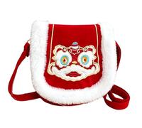 Embroidered Handbag - Traditional Embroidered Plush Handbag - Aesthetic Cute Shoulder Bag, for Women and Girls at Home Commuting Shopping Sea Outdoor Night Wedding Party Holiday