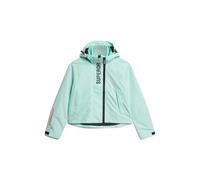 Embroidered hooded windbreaker for women Superdry SD Bleu S