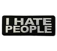 Embroidered I Hate People Iron on Patch