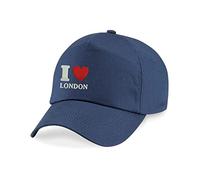 Embroidered I Love London Baseball Cap Capital of England Country Love Souvenir Great Britain Baseball Hat (Navy)