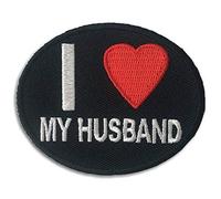 Embroidered I Love My Husband Iron on Patch