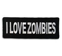 Embroidered I Love Zombies Iron on Patch