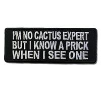 Embroidered I'm No Cactus Expert But I Know a Prick When I See One Iron on Patch