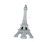 Embroidered iron-on badge - backpack Eiffel tower Paris biker