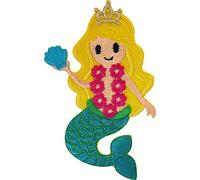 Embroidered Iron On Mermaid Patch Sew On Badge Girls Clothes Embroidery Applique