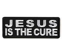 Embroidered Jesus is The Cure Iron on Patch