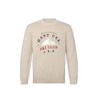 Embroidered jumper Gant Graphic C-neck Noir XL