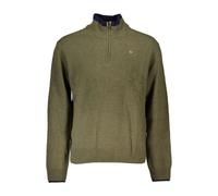 Embroidered Jumper with Half Zip - male - Napapijri - Turtlenecks - Green - 2XL - Knitwear 2XL