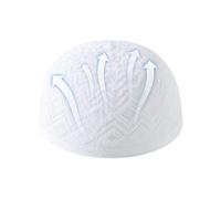 Embroidered Kufi Hat - Soft Stretchable Skull Cap with Elegant Design, Breathable Lightweight Beanie Style Head Cover for Men, Comfortable Fit for Prayer, Daily Wear and Cultural Fashion Use | White