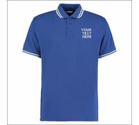 Embroidered KUSTOM KIT Contrast Tipped Collar Polo Personalised Casual Men Polo