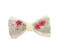 Embroidered Lace Bowknot Hairclip For Girl Hair Bows Clip Barrettes Spring Hair Clip Women Elegant Hair Styling Decors