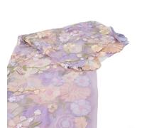 Embroidered lace fabric with intricate flower patterns on gauze, ideal for garment making, sewing, weaving, and textile decoration (Style A)