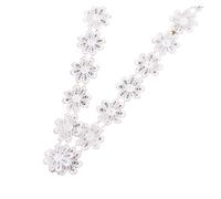 Embroidered lace Ribbon 1-15 Yards Colorful Daisy Flowers Lace 25mm Wide Garment Hat Curtain DIY Handmade Patchwork Ribbon Sewing Supplies Crafts(White,1 Yards)