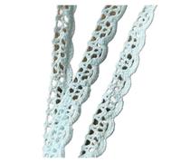 Embroidered lace Ribbon 1 Yards Pure Cotton Lace Sewing Household Clothing Accessories DIY Material Wedding Decoration for Bridal Gown(Light Purple)