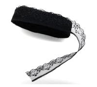 Embroidered lace Ribbon 10 Yard Black Lace Ribbon African Fabric DIY Webbing Decoration Wedding Dress Sewing for Needlework Clothes Material Crafts(1 Width 2cm)