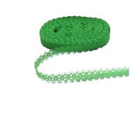 Embroidered lace Ribbon 10 Yards Beautiful Lace Embroidery 14mm Wide Ribbon DIY Accessories Fabric Sewing Supplies Clothing(Green,10 Yards)