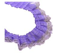 Embroidered lace Ribbon 2 Yards/Bag Solid Color Lace Wrinkle Wedding Satin Ribbon Knot DIY Fabric Ribbons for Crafts Accessories and Materials Sew for Bridal Gown(Color6,2 Yards)