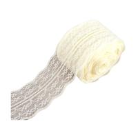 Embroidered lace Ribbon 4.5cm Beautiful Lace Trim DIY Apparel Sewing & Fabric Wedding Decoration Floral Embroidered Ribbon(Black)