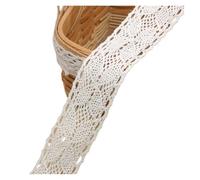 Embroidered lace Ribbon 7 Style Beautiful Lace Ribbon Handmade Cotton Embroidered Net Ribbons Fabric Trim DIY Apparel Sewing Craft Materials(40mm Butterfly,1 Meter)
