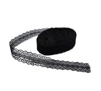 Embroidered Lace Ribbon, Embroidered Lace Ribbon for Sewing Multicolor Width 28mm Length 10 Yards(Black)
