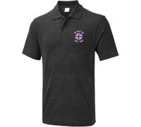 Embroidered Left Chest Ve Day 1945-2025 Unisex Poloshirt, Victory Day 80th Anniversary Adults Polo Charcoal