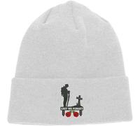 Embroidered Lest We Forget D-Day Beanie Cap, D-Day Beanie Cap, WW2 Beanie Cap, Military Beanie Cap, June 6, 1944 Cap, Historical Cap, Military History Beanie Cap White