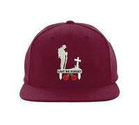 Embroidered Lest We Forget D-Day Snapback Cap, D-Day Snapback Cap, WW2 Snapback Cap, Military Snapback Cap, June 6, 1944 Cap, Historical Cap, Military History Snapback Cap Maroon