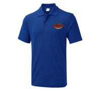 Embroidered Lest We Forget Poppy Flowers Unisex Polo T Shirt, British Military, Soldiers T Shirt, British Veterans, Adults Unisex Polo T Shirt Royal