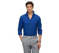 Embroidered linen shirt Superdry Vacation Bleu S