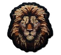 Embroidered Lion Head Staring Iron on Patch