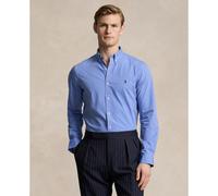 Embroidered Logo Chino Shirt in Slim Fit sky blue