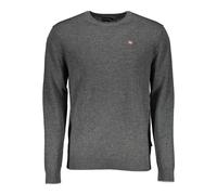 Embroidered Logo Wool Jumper - male - Napapijri - Round-neck Knitwear - Gray - S - Knitwear S