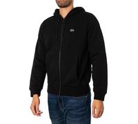 Men's Lacoste Kangaroo Pocket Fleece Zipped Hoodie Size 5 - L Black