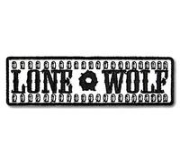 Embroidered Lone Wolf with Bullets Iron on Patch