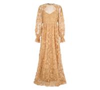 Embroidered long dress - female - Alberta Ferretti - Gowns - Yellow - L - Dresses L