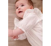 Embroidered Long Sleeve Blouse for Newborn Babies white