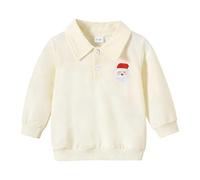 Embroidered Long Sleeve Shirt Boys Autumn Casual Wear Durable Fabric Kids Clothing School and Outdoor Activities Christmas Jumpers Toddlers Jumper 10-11 Years Xmas Men UK My First Outfit Boy