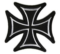 Embroidered Maltese Cross Iron on Patch