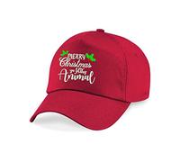 Embroidered Merry Christmas Ya Filthy Animal Original Baseball Cap, Funny Xmas Gift Unisex Hat (Red)