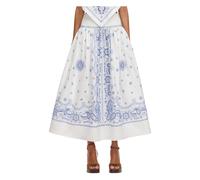 Embroidered Midi Skirt - female - Self Portrait - Midi Skirts - White - 2XS - Skirts 2XS