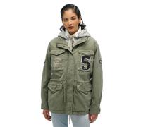 Superdry Jersey Emb Military Jacket Green M Women