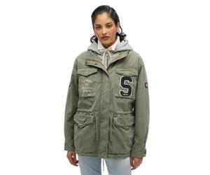 Embroidered Military Hoodie for Women Superdry Vert S