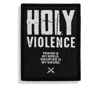 Embroidered Morale Patch - Holy Violence Tactical Patch with Hook & Loop Backing for Hats, Backpacks & Gear - Durable Embroidery Patch for Jackets, Range Bags, Tactical Gear & EDC