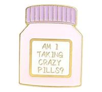 Embroidered Needles First Aid Medication Dose Set of 2 Lapel Badge Jewellery, Klein, Non-precious metal