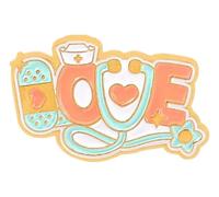 Embroidered Needles First Aid Medication Dose Set of 2 Lapel Badge Jewellery, Klein, Non-precious metal