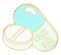 Embroidered Needles First Aid Medication Dose Set of 2 Lapel Badge Jewellery, Klein, Non-precious metal