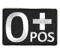 Embroidered O+ Blood ID O Positive Blood Group Iron on Patch